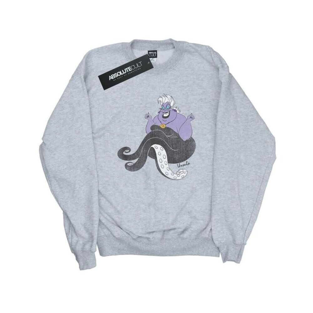 The Little Mermaid Womens/Ladies Classic Ursula Heather Sweatshirt / Heather Gre